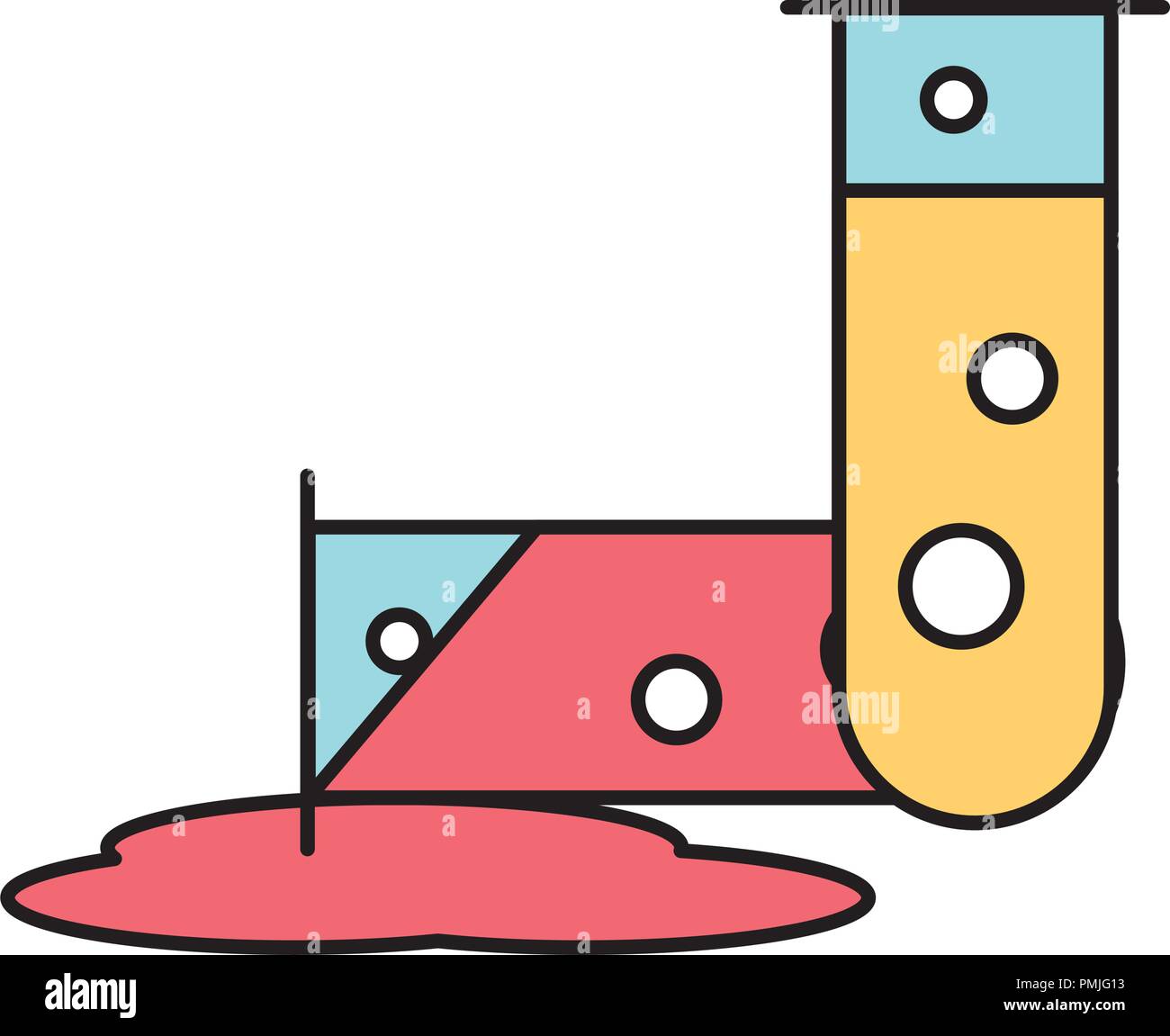 Röhrchen Reagenz Chemie Labor Stock Vektor