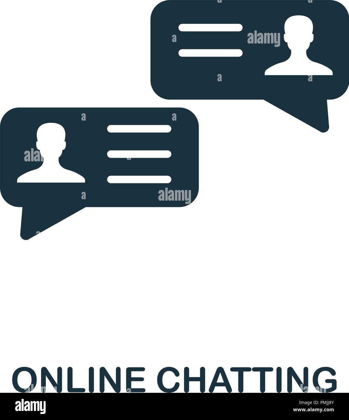 Online Plaudern. Schwarzweiß-Design von smm Icon Sammlung. UI. Pixel Perfect einfache Piktogramm online plaudern. Web Design, Anwendungen, Software, drucken. Stock Vektor