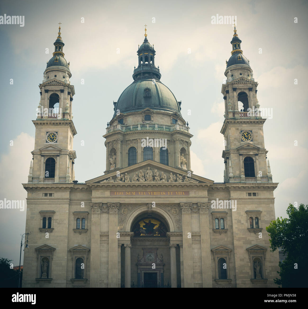 Budapest, Ungarn - 3 August, 2018: Von außen.St. Stephan Basilika Stockfoto