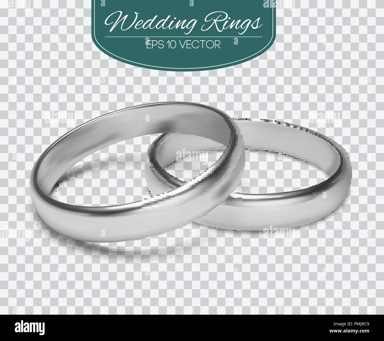 Goldene Ringe auf weißem Hintergrund Vektor-illustration isoliert Stock Vektor