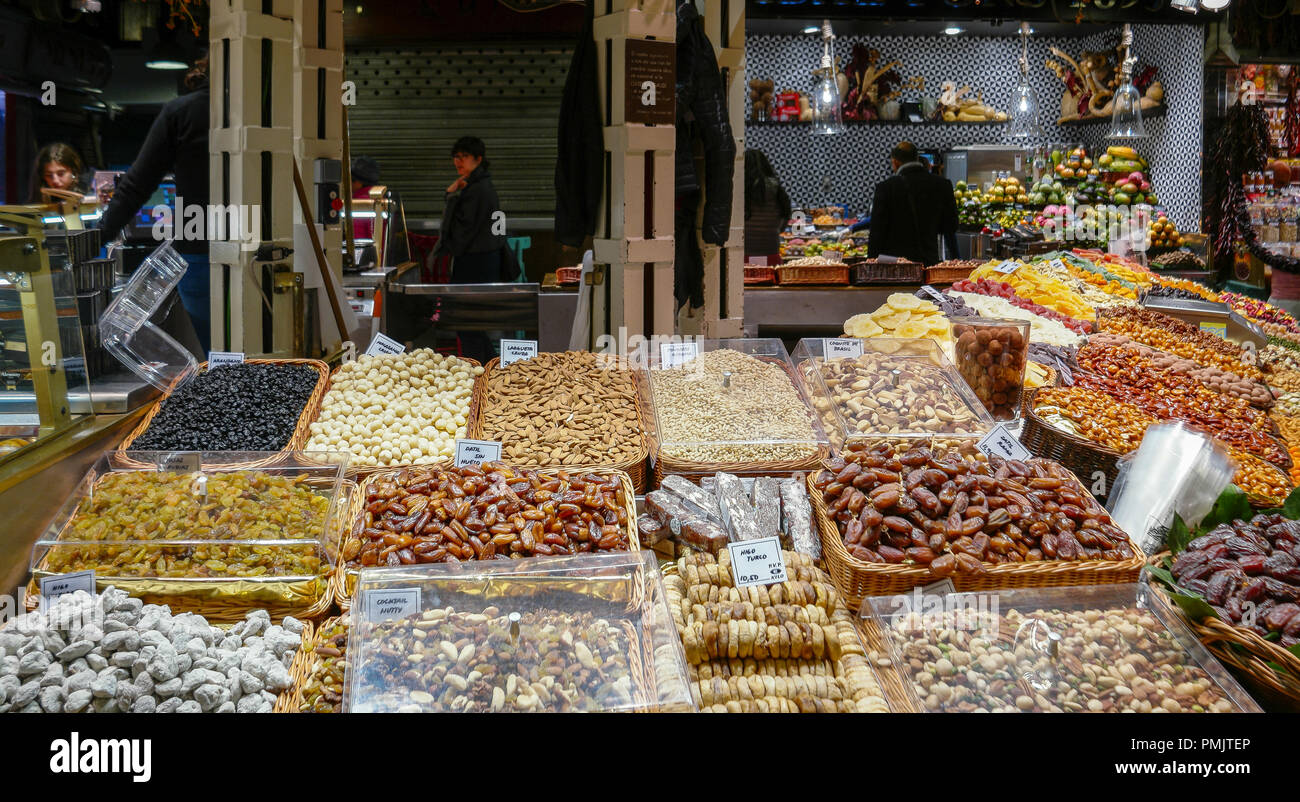 Der Markt La Boqueria Stockfoto