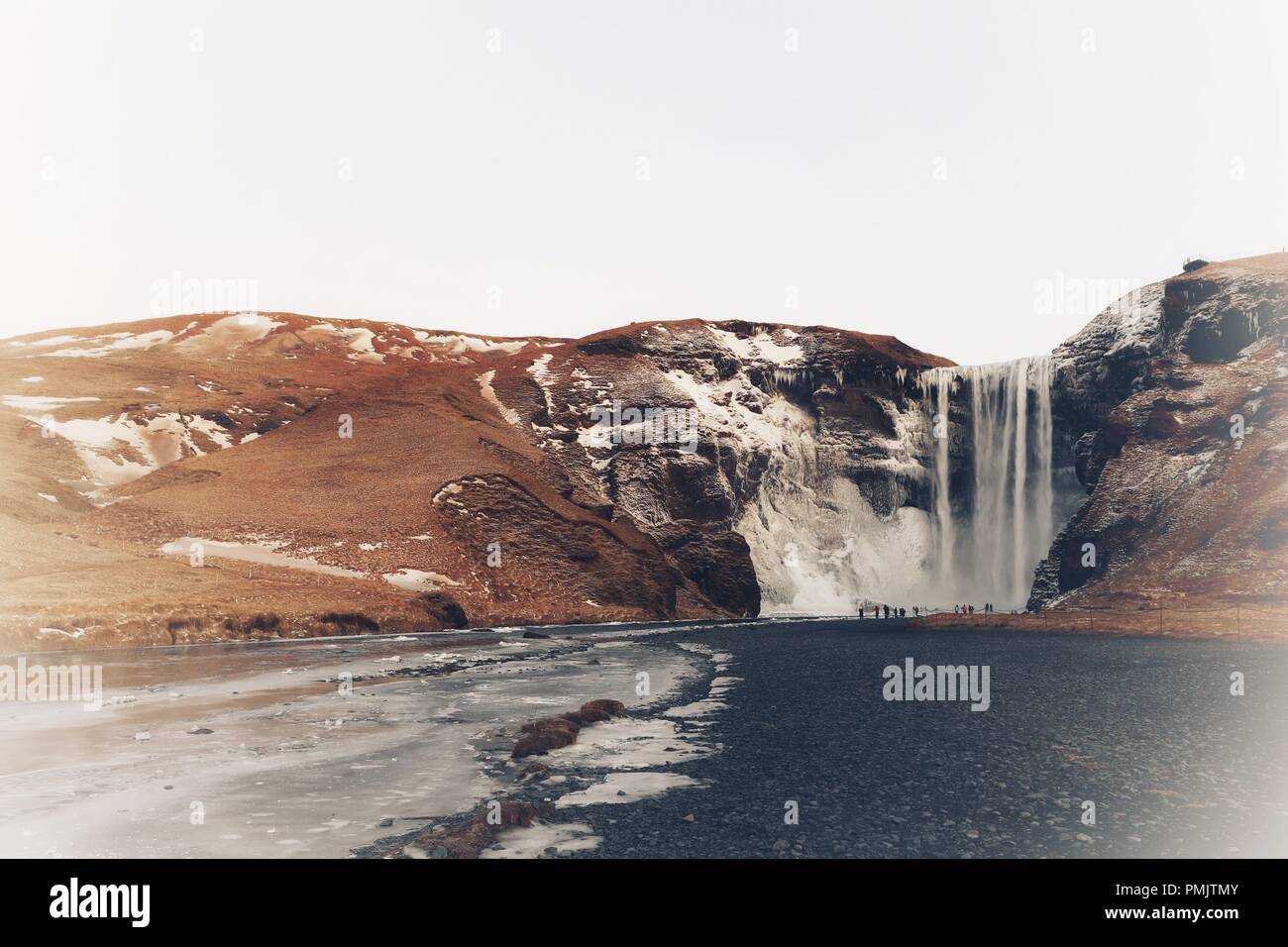Skogafoss Wasserfall, Island, Europa Stockfoto