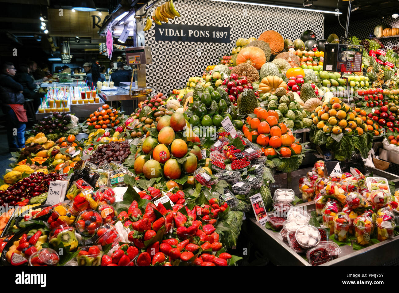 Der Markt La Boqueria Stockfoto