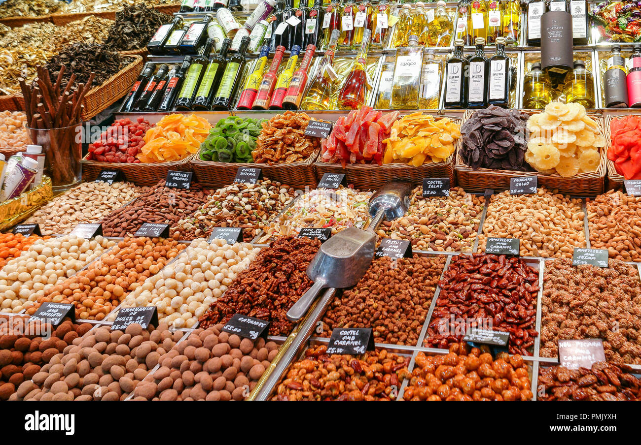 Der Markt La Boqueria Stockfoto