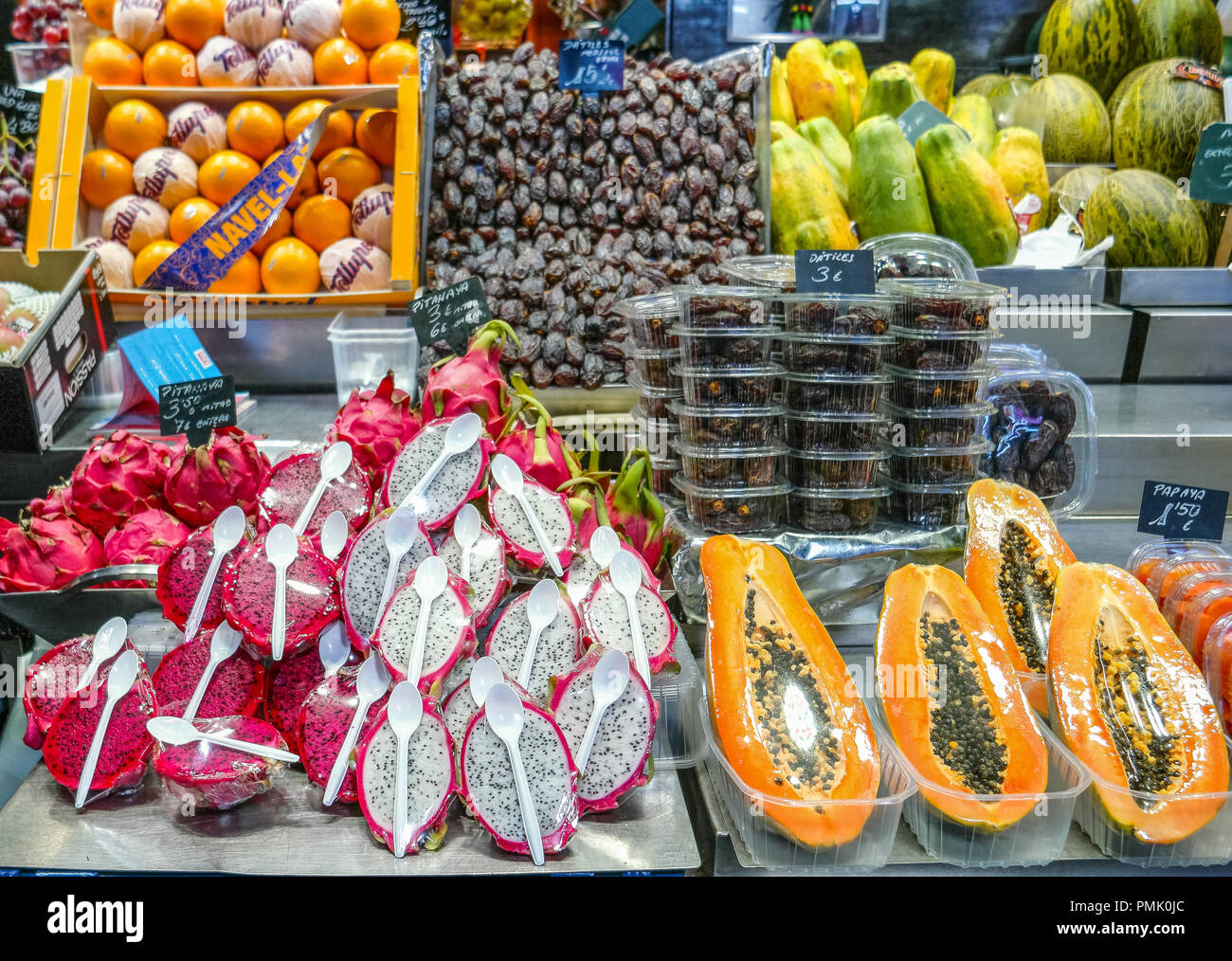 Der Markt La Boqueria Stockfoto