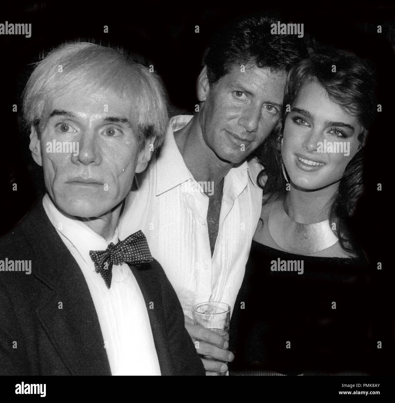 Andy Warhol, Calvin Klein und Brooke Shields bei Studio 54 1981 Foto von Adam Schädel/PHOTOlink/MediaPunch Stockfoto