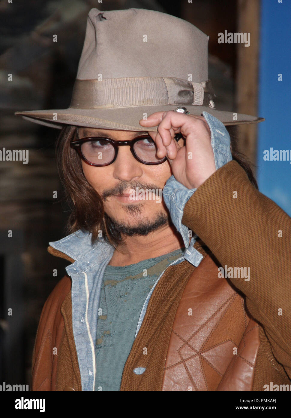 Johnny Depp auf der Los Angeles Premiere von RANGO im Regency Dorf Theater in Los Angeles Westwood Bereich gehalten, kann am Montag, 14. Februar 2011. Foto von Pedro Ulayan Pacific Rim Fotos/PictureLux Stockfoto