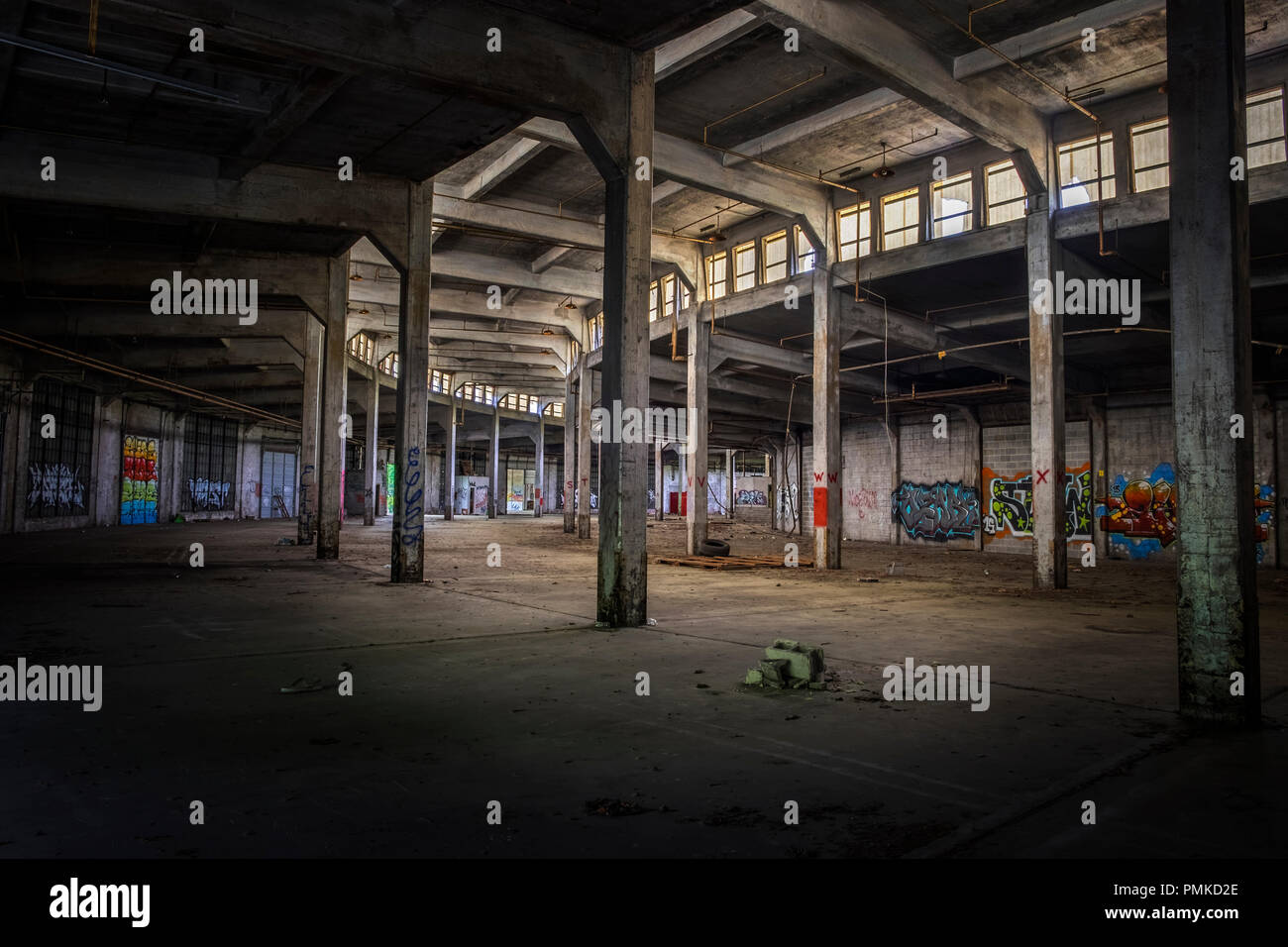 Die verlassenen railroad Finlay Roundhouse in der Acipco Finley Bereich von Birmingham, Alabama Stockfoto