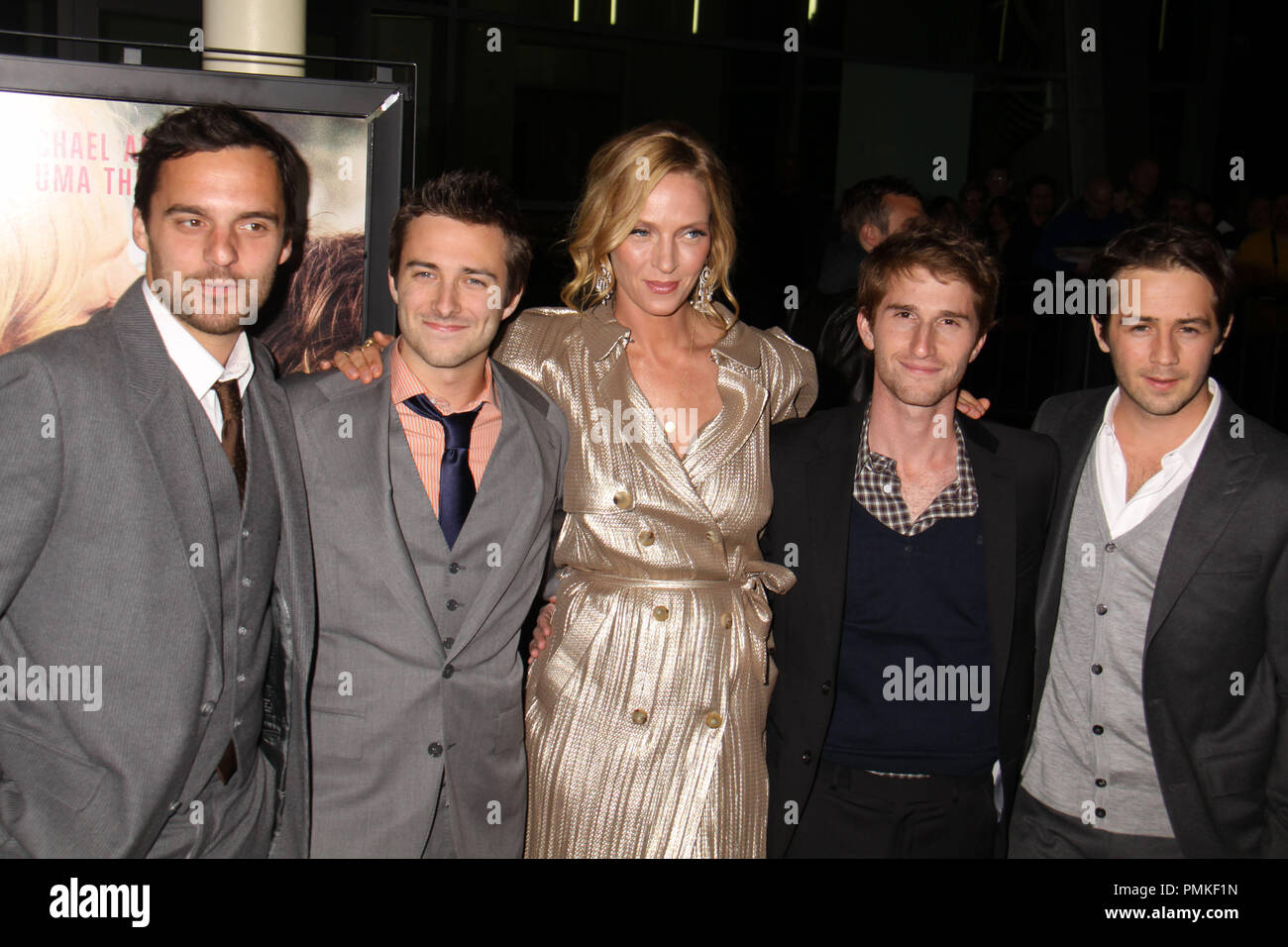 Jake Johnson, Reece Thompson, Max Winkler, Michael Angarano, Uma Thurman 03/22/2011 "Zeremonie" Premiere @ Arclight Theater, Hollywood Foto von Megumi Torii/www.HollywoodNewsWire.net/ PictureLux Stockfoto