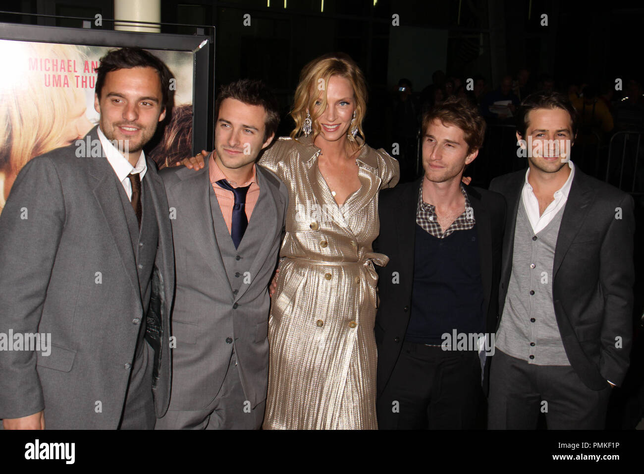 Jake Johnson, Reece Thompson, Max Winkler, Michael Angarano, Uma Thurman 03/22/2011 "Zeremonie" Premiere @ Arclight Theater, Hollywood Foto von Megumi Torii/www.HollywoodNewsWire.net/ PictureLux Stockfoto