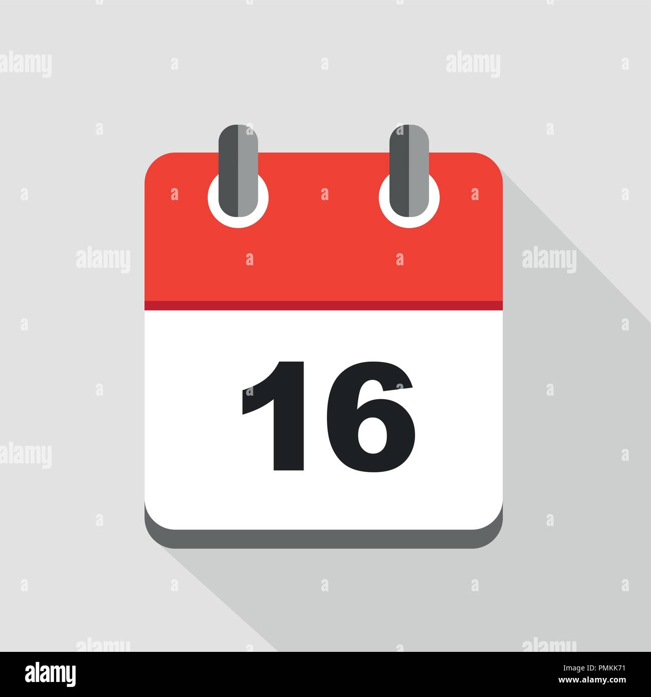 Vector Illustration von Red Kalender 16 Symbol EPS 10. Stock Vektor