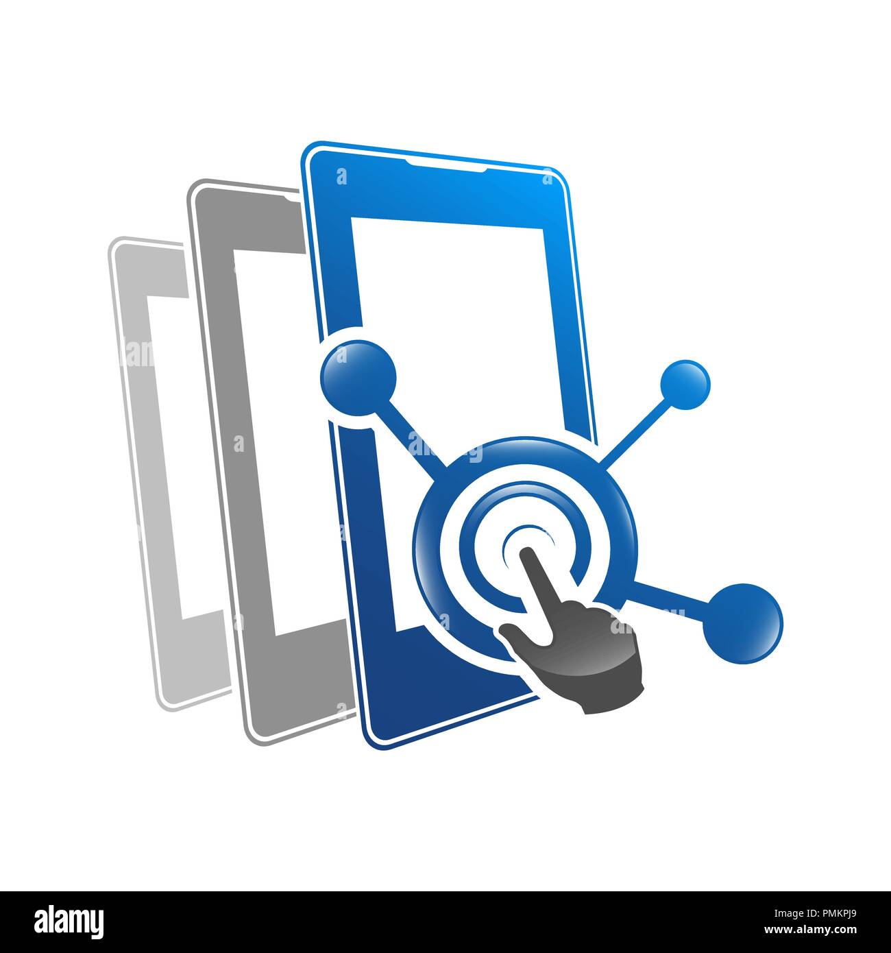 Kreative elektronische Schaltungen logo Vector Illustration Design Stock Vektor
