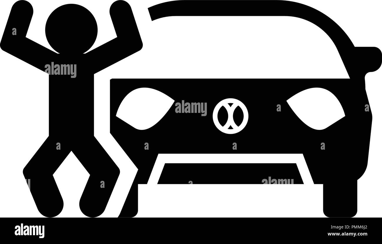 Happy Geschäftsmann in der Nähe von Black Car - Auto Versicherung Symbol Vektor Stock Vektor Happy Geschäftsmann in der Nähe von Black Car - Auto Versicherung Symbol Vektor Stock Vektor