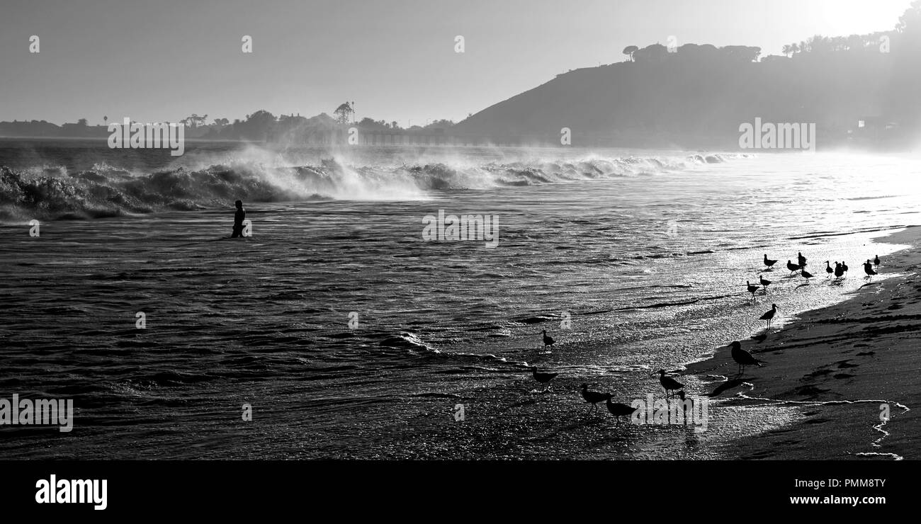 Malibu Beach Sunset Stockfoto