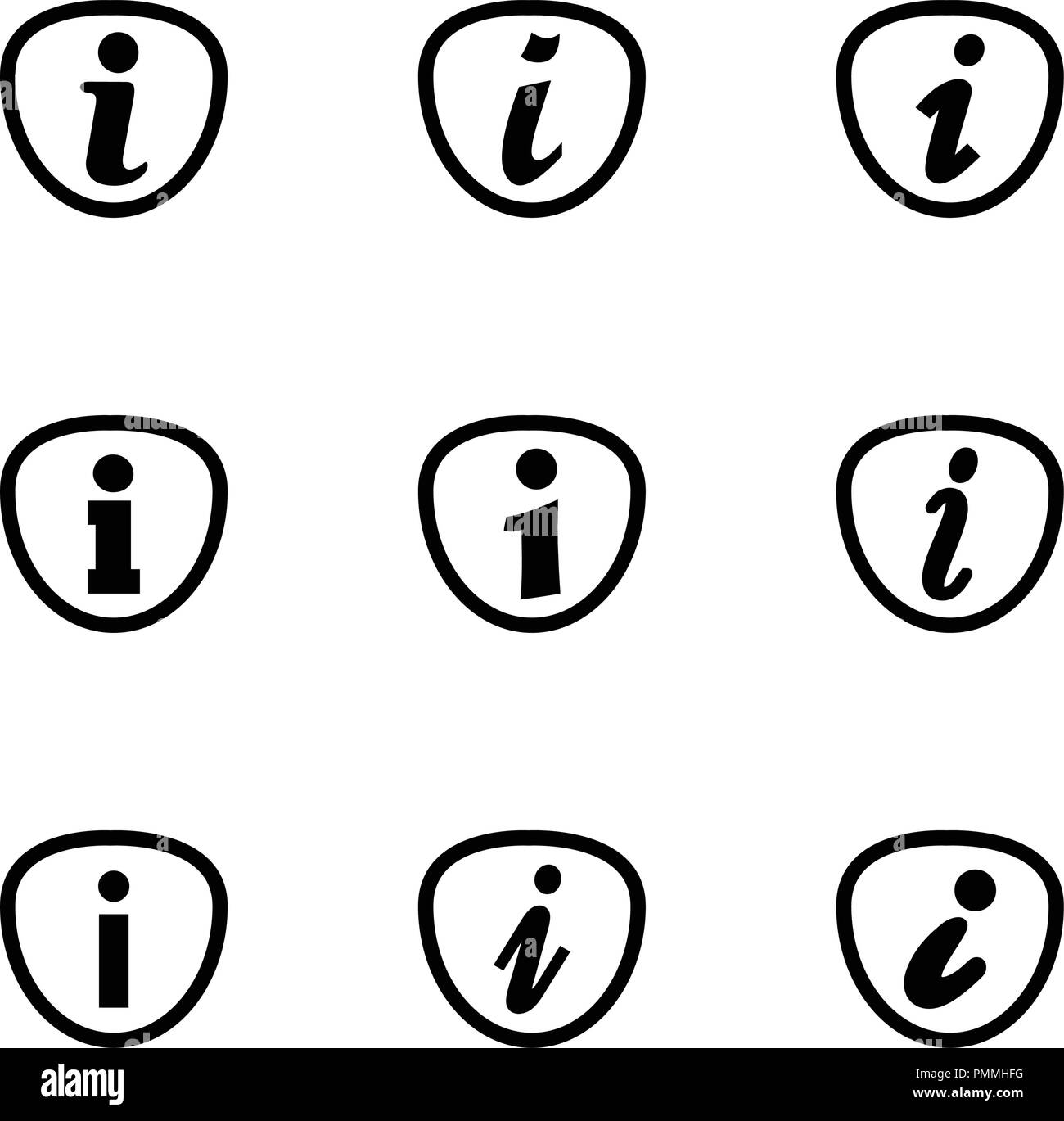 Informationen Symbole linear style Set - Vector Icons Design Stock ...