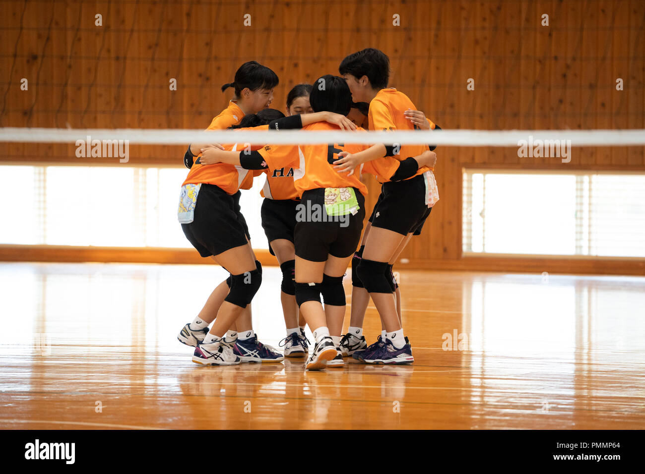 Volleyball (Junior High School Student) Stockfoto