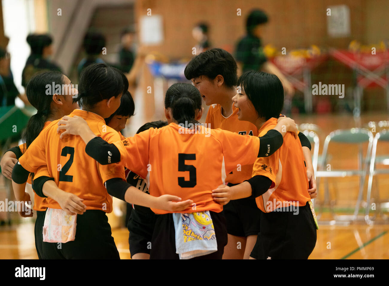 Volleyball (Junior High School Student) Stockfoto