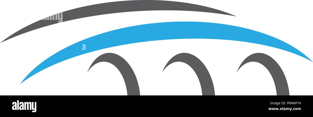 Brücke Logo Vorlage Vektor icon Abbildung design Stock Vektor