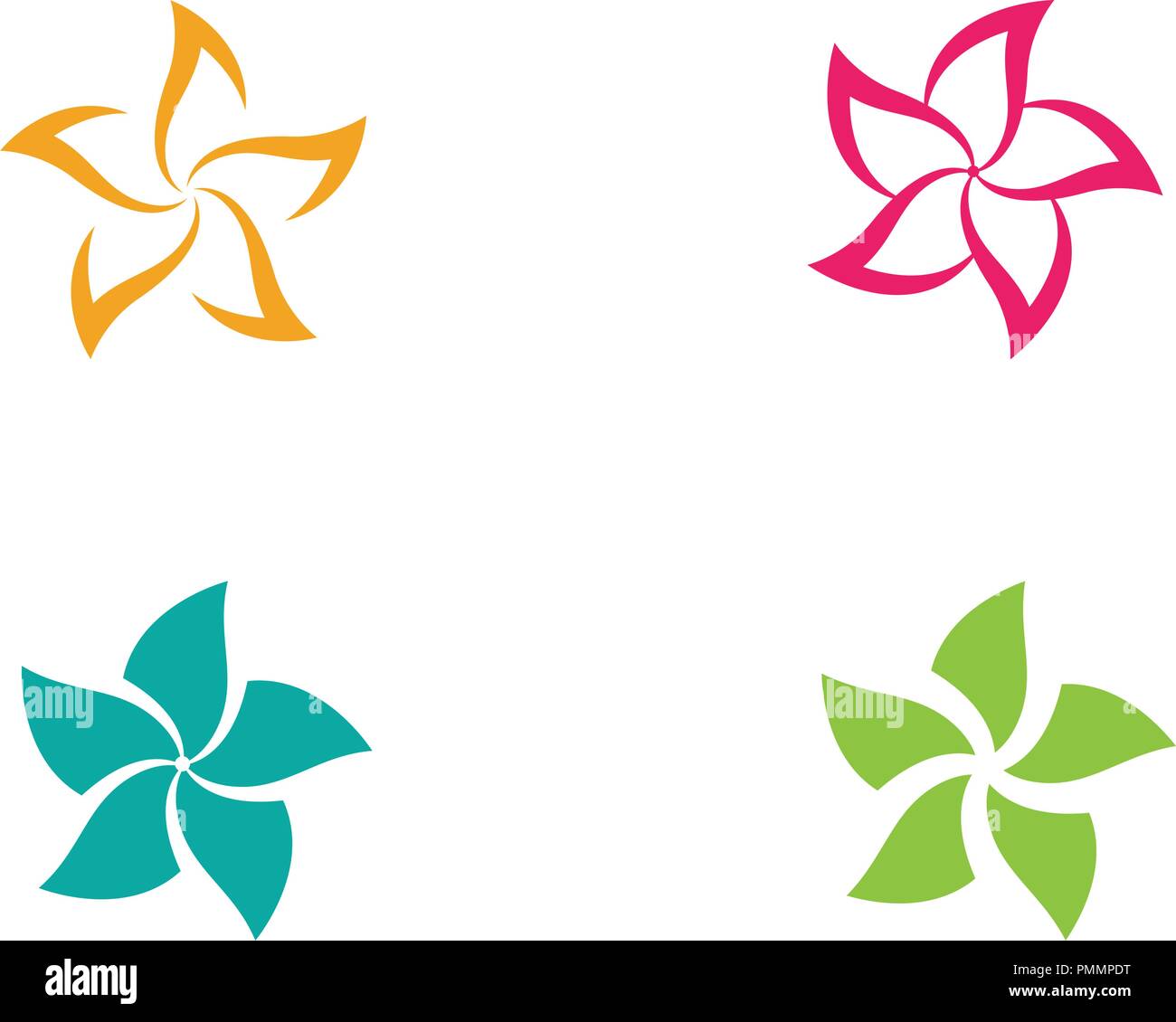Schonheit Plumeria Symbol Blumen Design Illustration Vorlage Stock Vektorgrafik Alamy