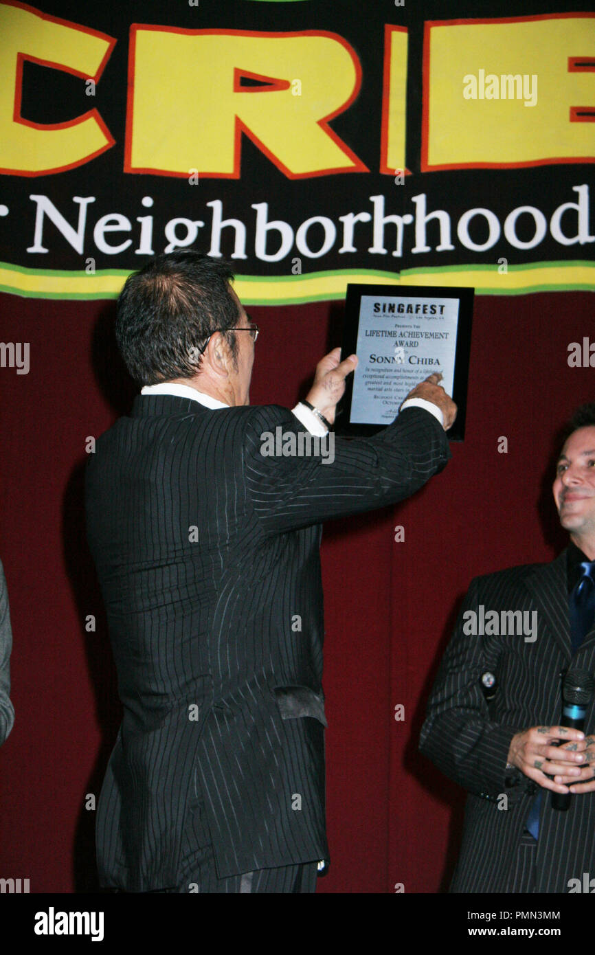 Sonny Chiba 10/01/2011 ingafest Asian Film Festival" Preisverleihung gehalten an der Bigfoot Crest Theatre, Los Angeles, CA Foto von Izumi Hasegawa/HollywoodNewsWire.net/ PictureLux Stockfoto
