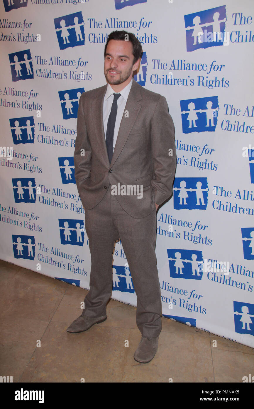 Jake Johnson 03/01/2012 "Die Allianz für die Rechte der Kinder' Abendessen im Beverly Hilton Hotel in Beverly Hills, CA Foto von Yoko Maegawa/HollywoodNewsWire.net/PictureLux gehalten Stockfoto