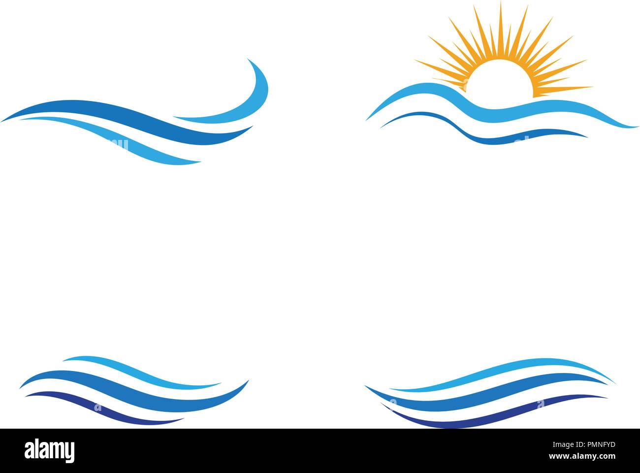 Wasser Wellen Symbol Vektor Grafik Design Logo Vorlage Stock Vektorgrafik Alamy