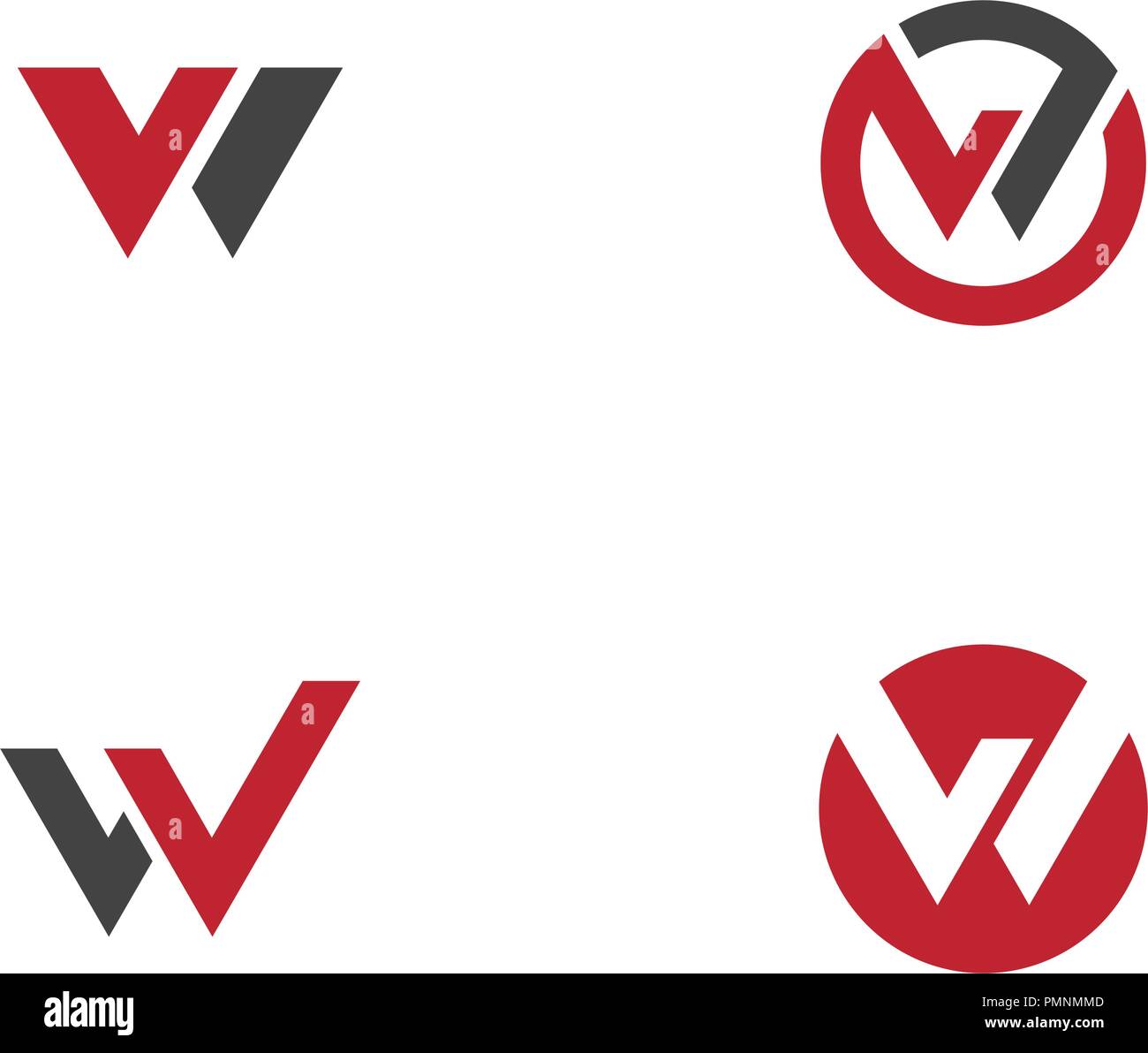 W Schreiben Logo Template Vector Illustration Design Stock Vektor