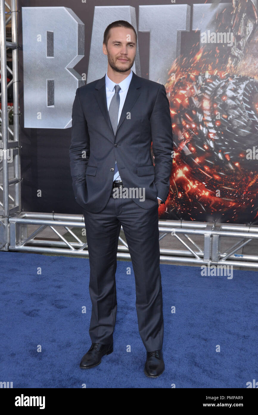 Taylor Kitsch an der "Schlachtschiff" Premiere. Ankunft in LA Leben in Los Angeles, CA, 10. Mai 2012 statt. Foto von M.Adams/PictureLux Stockfoto
