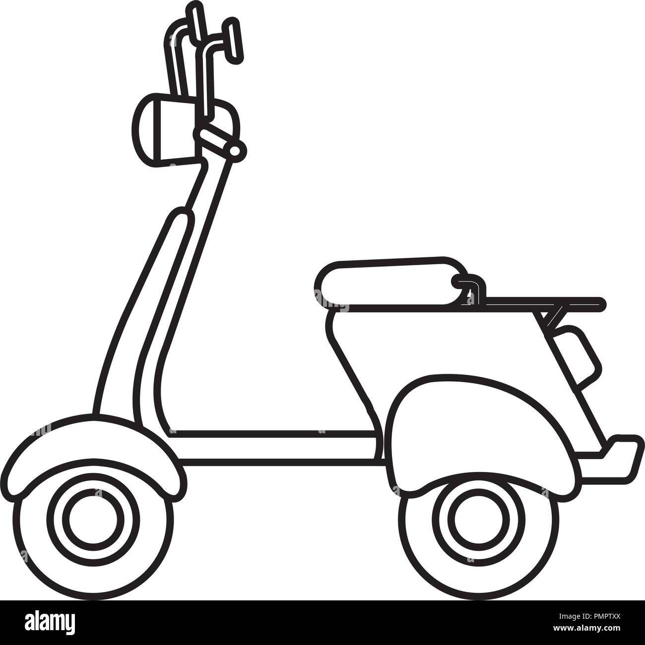 Roller Motorrad isolierten Symbol Stock Vektor