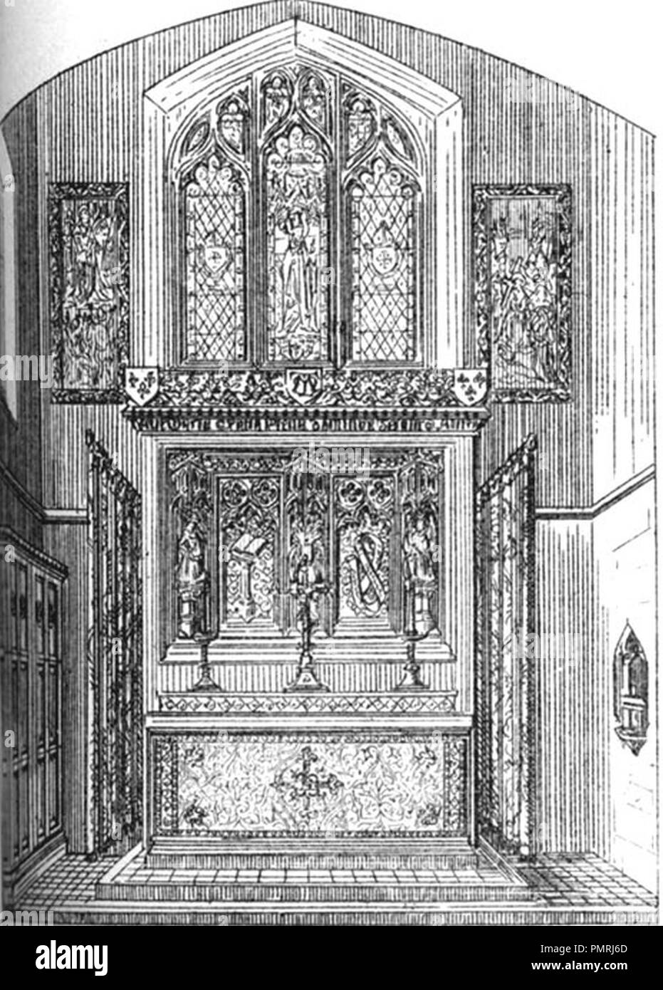 Bishops House, Birmingham - Altar, von Augustus Pugin. Stockfoto