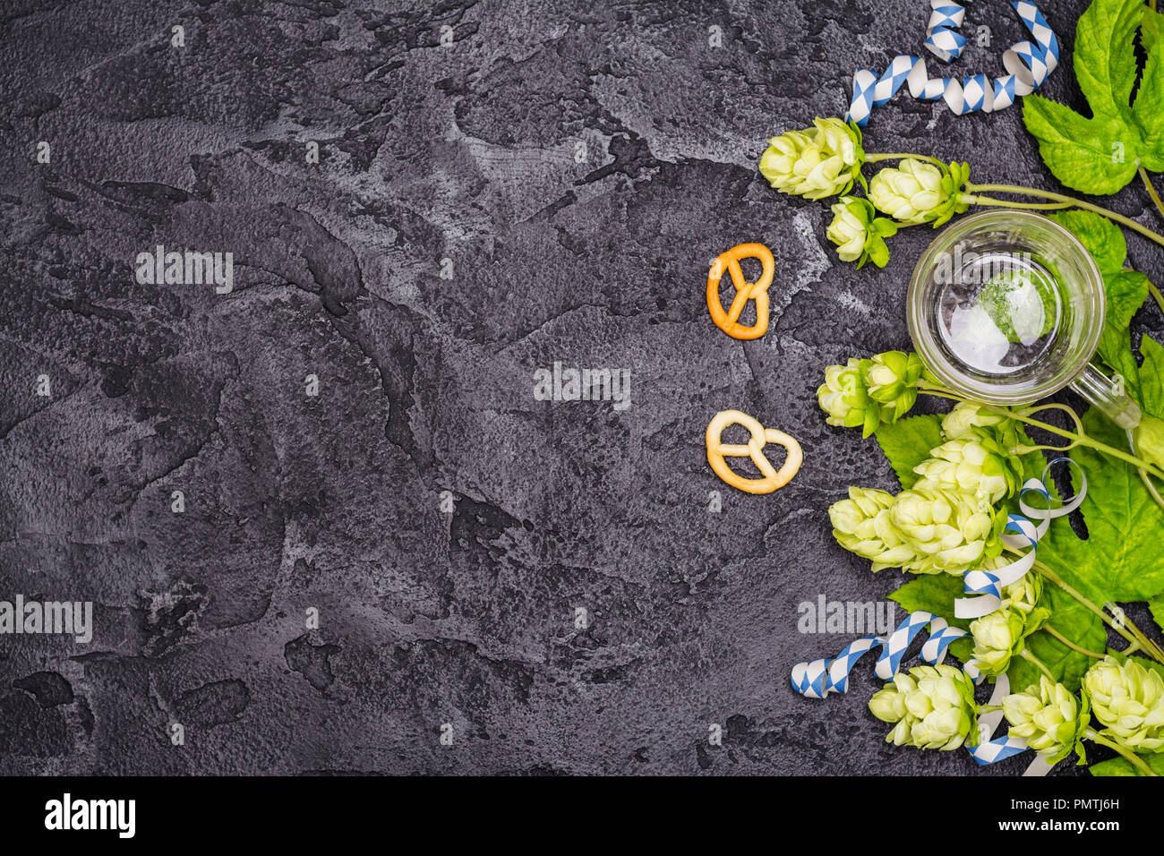 Oktoberfest Hintergrund, flach Stockfoto