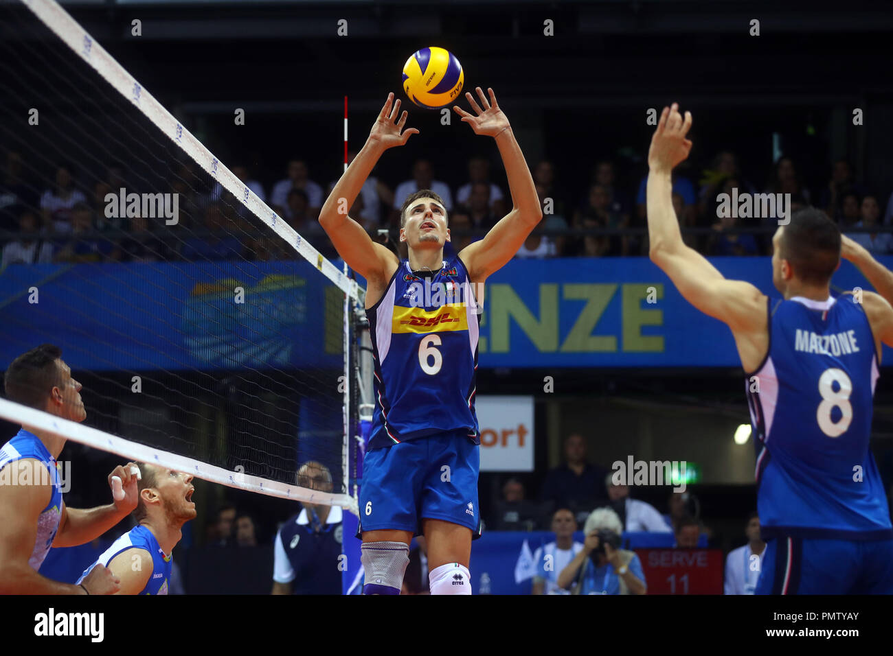 Florenz, Italien. 18. September 2018, SIMONE GIANNELLI Italien gegen Slowenien Volleyball Men's World Championship Florenz September 18, 2018 Credit: Filippo Rubin/Alamy leben Nachrichten Stockfoto