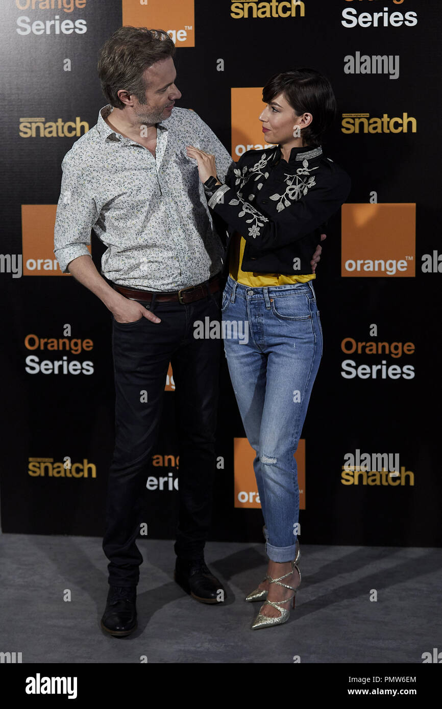 Madrid, Madrid, Spanien. 19 Sep, 2018. Tristan Ulloa und Ursula Corbero nehmen an der "natch' zweite Saison Präsentation bei Sony Büros in Madrid. Credit: A. Perez Meca/SOPA Images/ZUMA Draht/Alamy leben Nachrichten Stockfoto