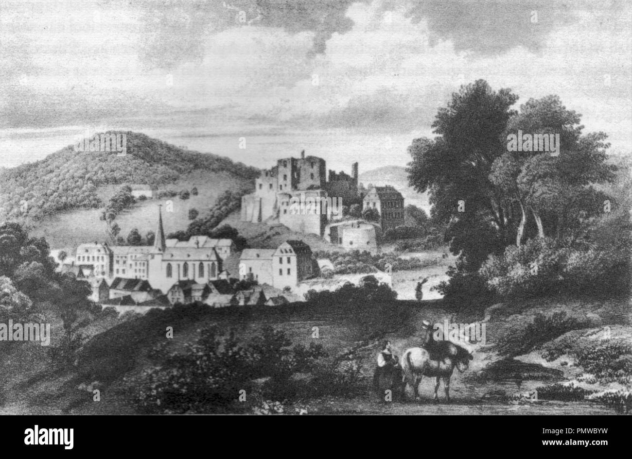 Blankenheim Ponsart C. 1835. Stockfoto