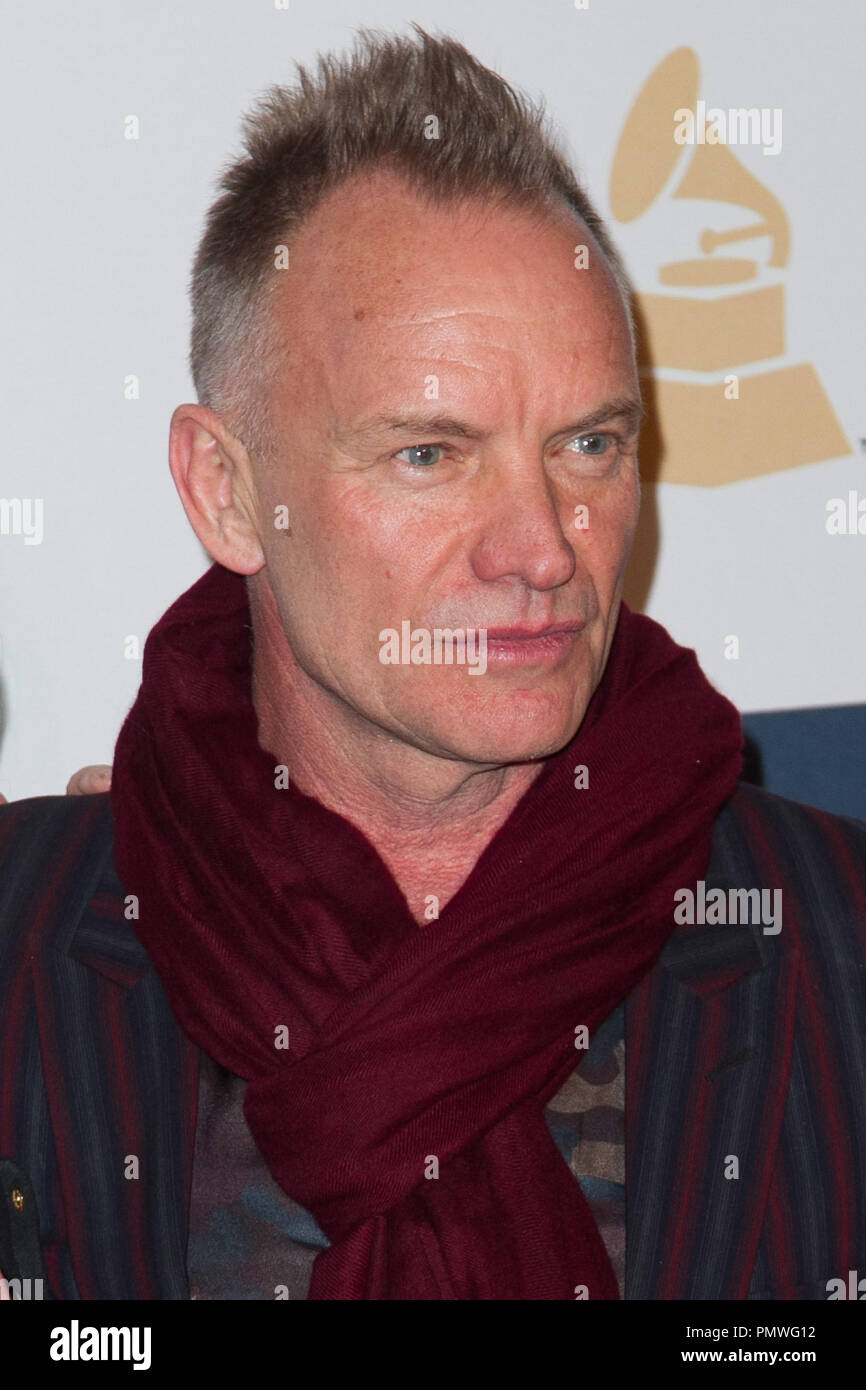 Sting kommt an Clive Davis & die Recording Academy 2013 Pre-GRAMMY Gala und Gruß an Industrie Ikonen ehren Antonio "L.A." Reid im Beverly Hilton Hotel am 9. Februar 2013 in Beverly Hills, Kalifornien. (Foto von Eden Ari FRF/Pacific Rim Foto Presse) Datei Referenz # 31833 137 PRPPEA nur für redaktionelle Verwendung - Alle Rechte vorbehalten Stockfoto