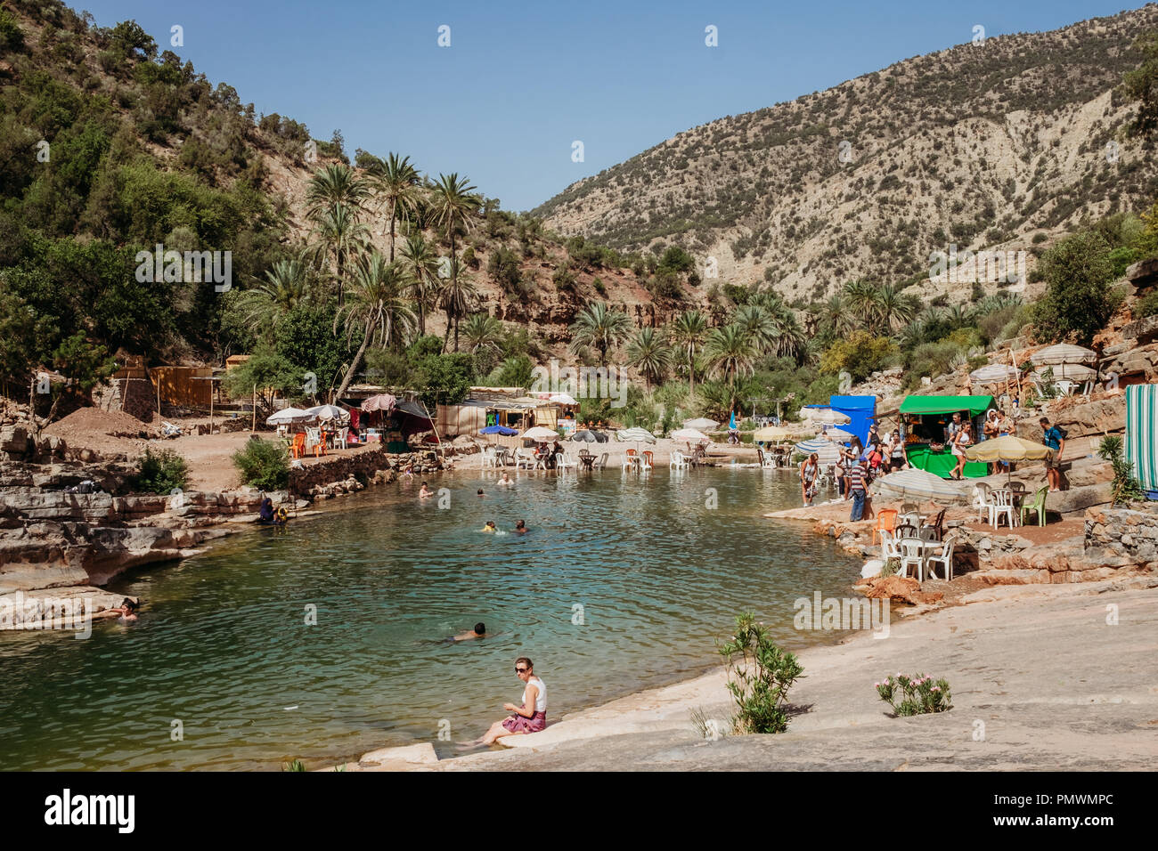 Dokumentarische Bilder von Paradise Valley im Hohen Atlas, Agadir, Marokko Stockfoto