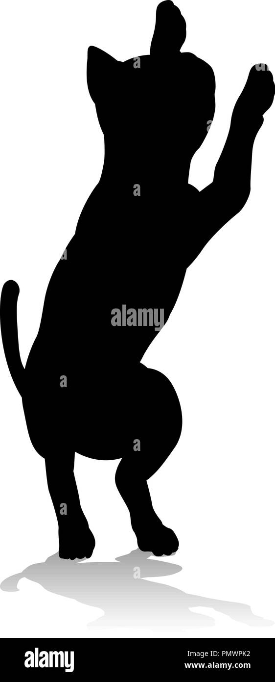 Katze Haustier Silhouette Stock Vektor