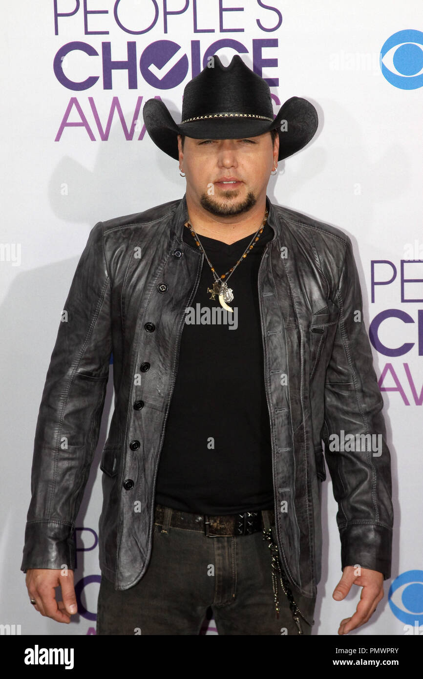 Jason Aldean an der People's Choice Awards 2013. Ankunft im Nokia Theatre L.A. statt Leben in Los Angeles, CA, 9. Januar 2013. Foto: Richard Chavez/PictureLux Stockfoto