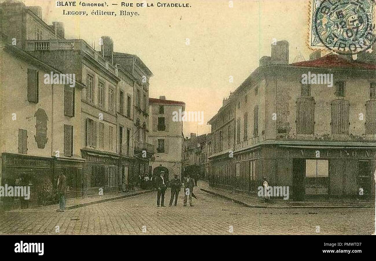 Blaye - rue de la Citadelle. Stockfoto