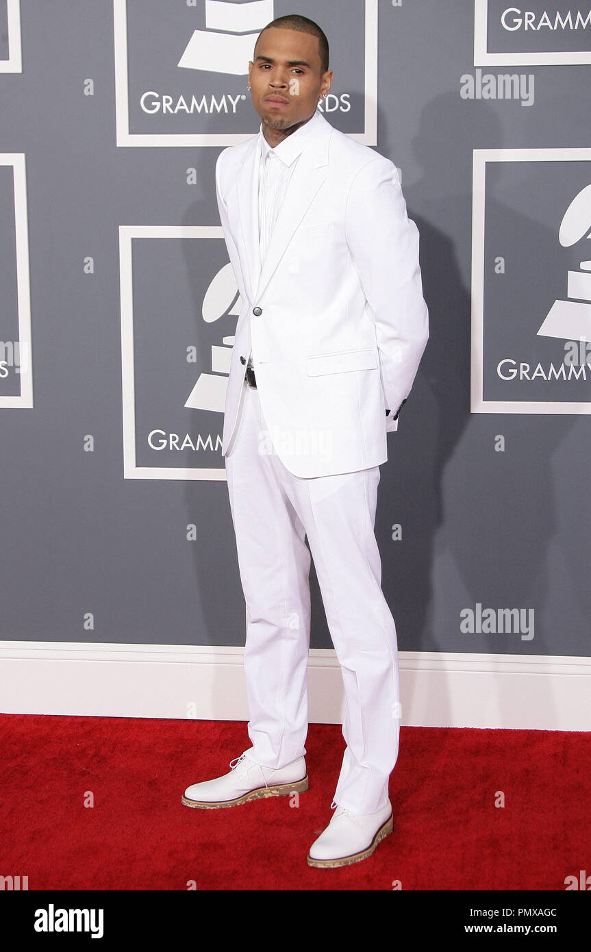 Chris Brown auf der 55. jährlichen Grammy Awards im Staples Center in Los Angeles, CA. Die Veranstaltung fand am Sonntag, 10. Februar 2013. Foto von PRPP/PictureLux Datei Referenz # 31836 047 PRPP nur für redaktionelle Verwendung - Alle Rechte vorbehalten Stockfoto