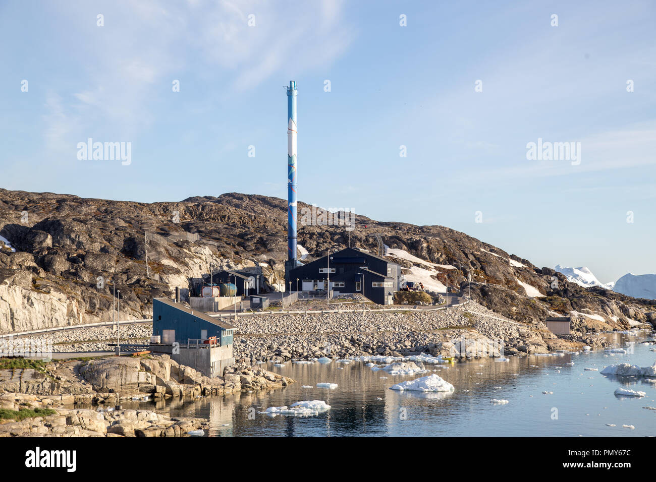 Ilulissat Power Station Stockfoto