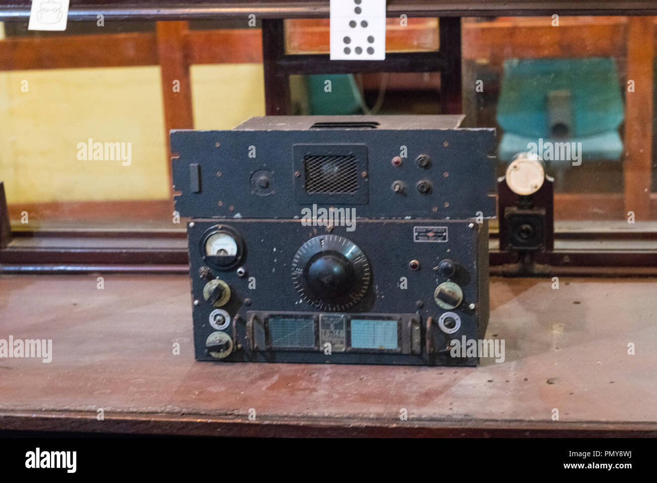 Liverpool Exchange Flaggen westlicher Ansätze HQ IM ZWEITEN WELTKRIEG Zweiten Weltkrieg Derby House Museum bunker Zitadelle Festung Zitadelle oder Festung Funkempfänger Stockfoto