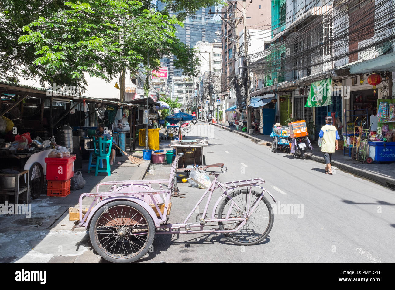 Street Food Anbieter in Bangkok, Thailand Stockfoto