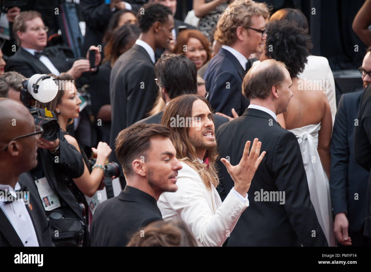 Oscar®-nominierte Schauspieler Jared Leto kommt für die Live ABC Telecast der 86 Oscars® auf der Dolby® Theater am 2. März 2014 in Hollywood, CA. Datei Referenz # 32268 048 Nur für den redaktionellen Gebrauch - Alle Rechte vorbehalten Stockfoto