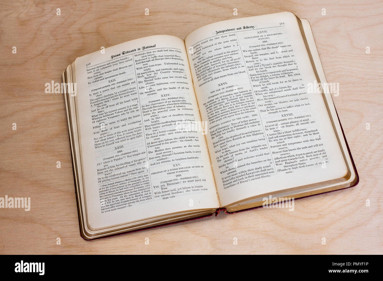 Buch Der poetische Werke von William Wordsworth, veröffentlicht 1906, Vereinigtes Königreich Stockfoto