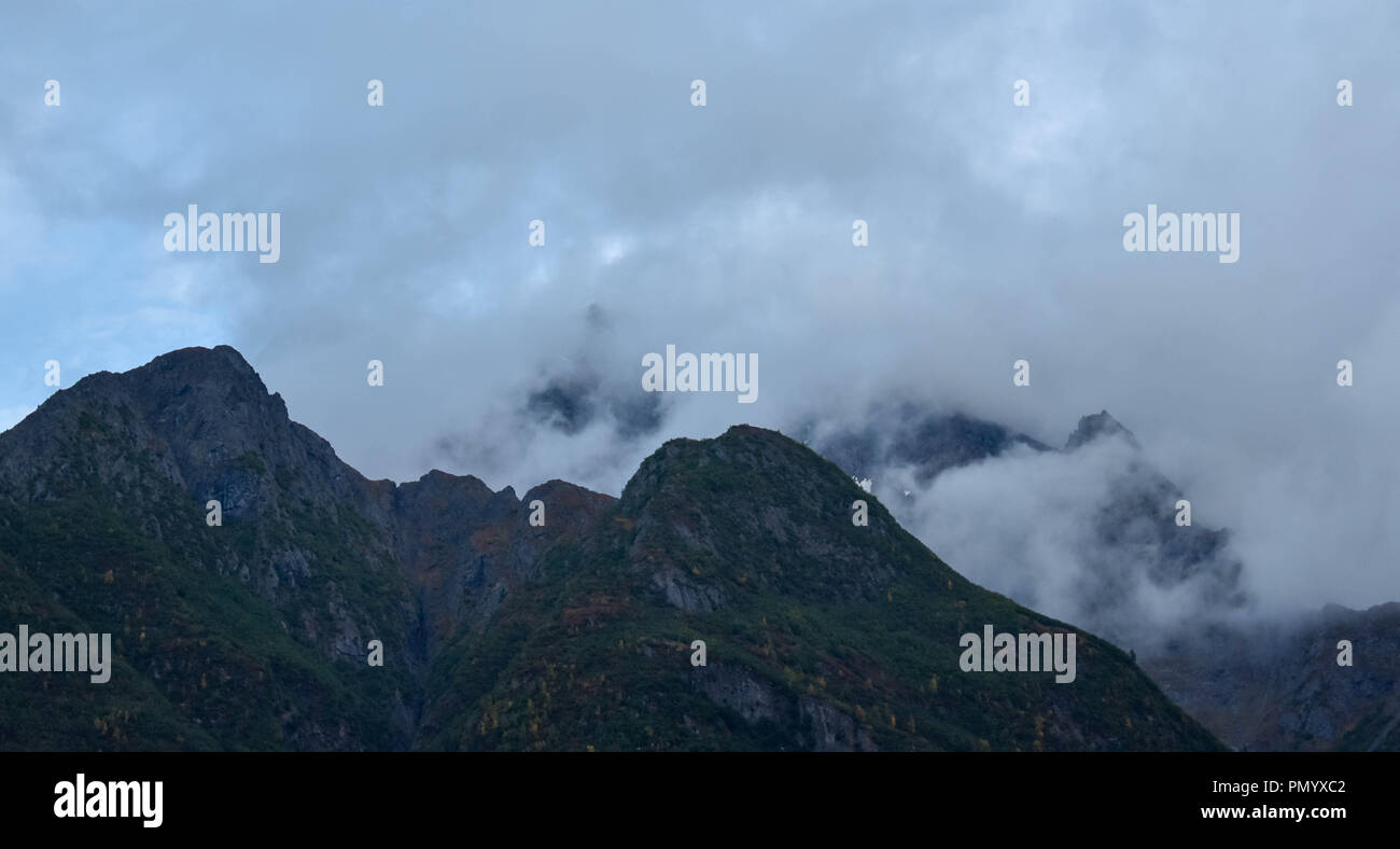 Knik River Mountains in Alaska Stockfoto