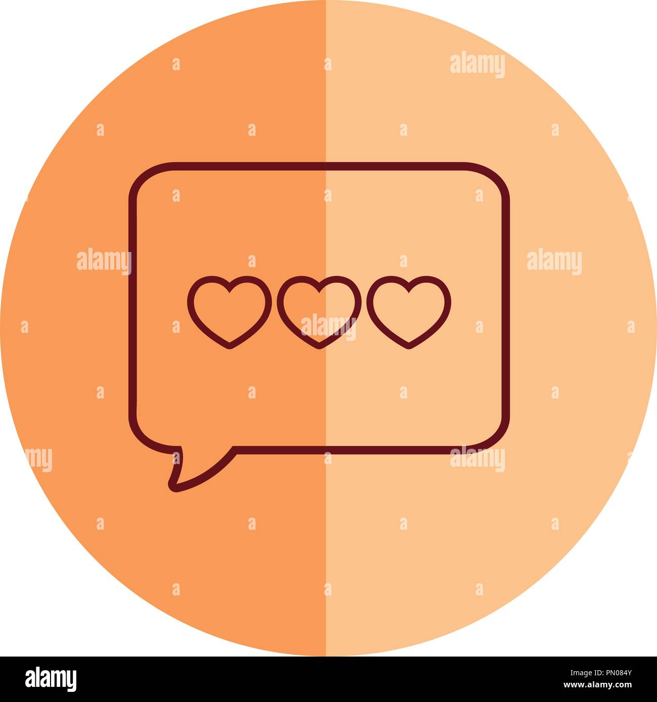 Liebe Sprechblase Herzen cartoon Vector Illustration