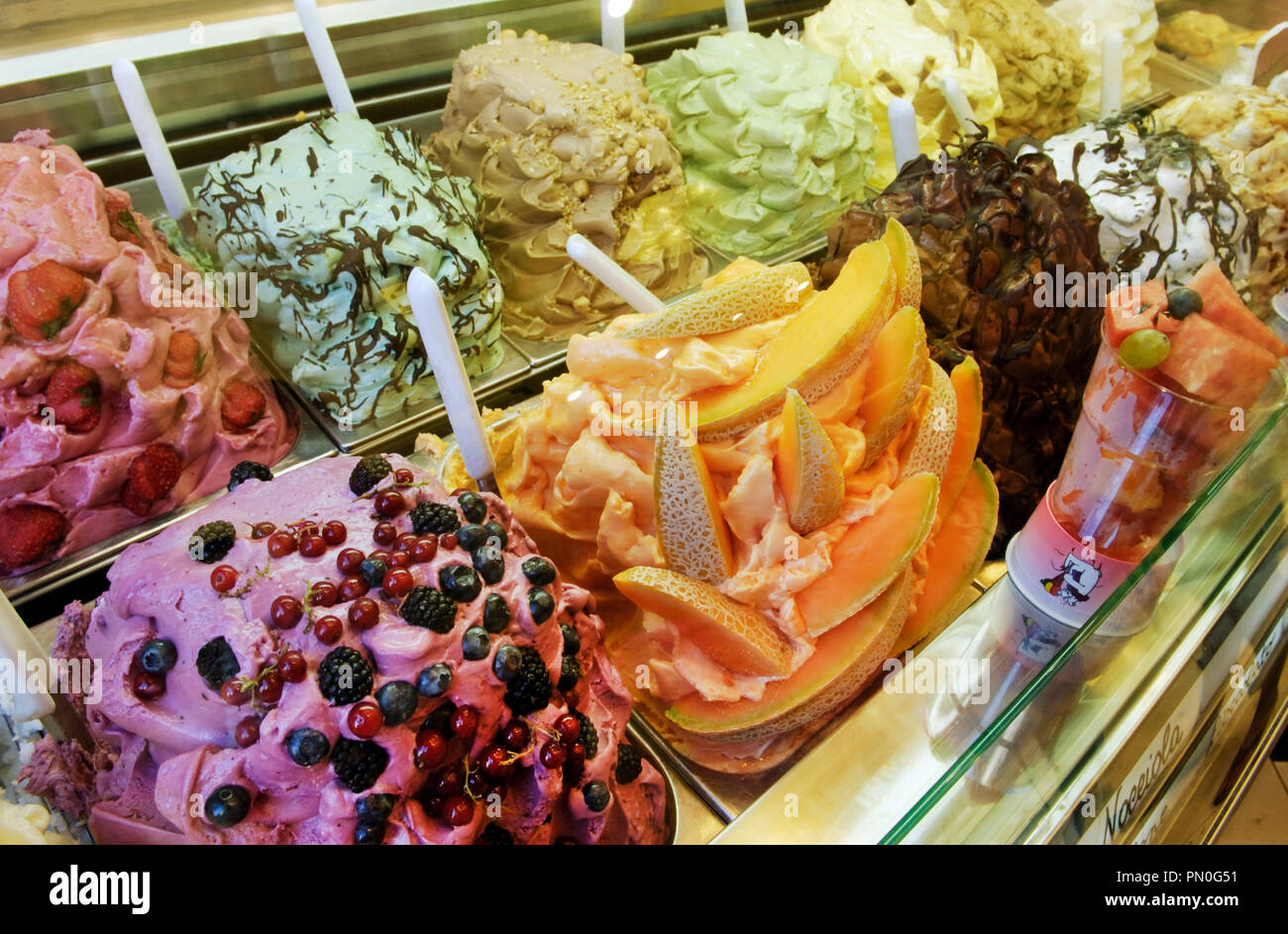 Gelato, Florenz, Italien Stockfoto