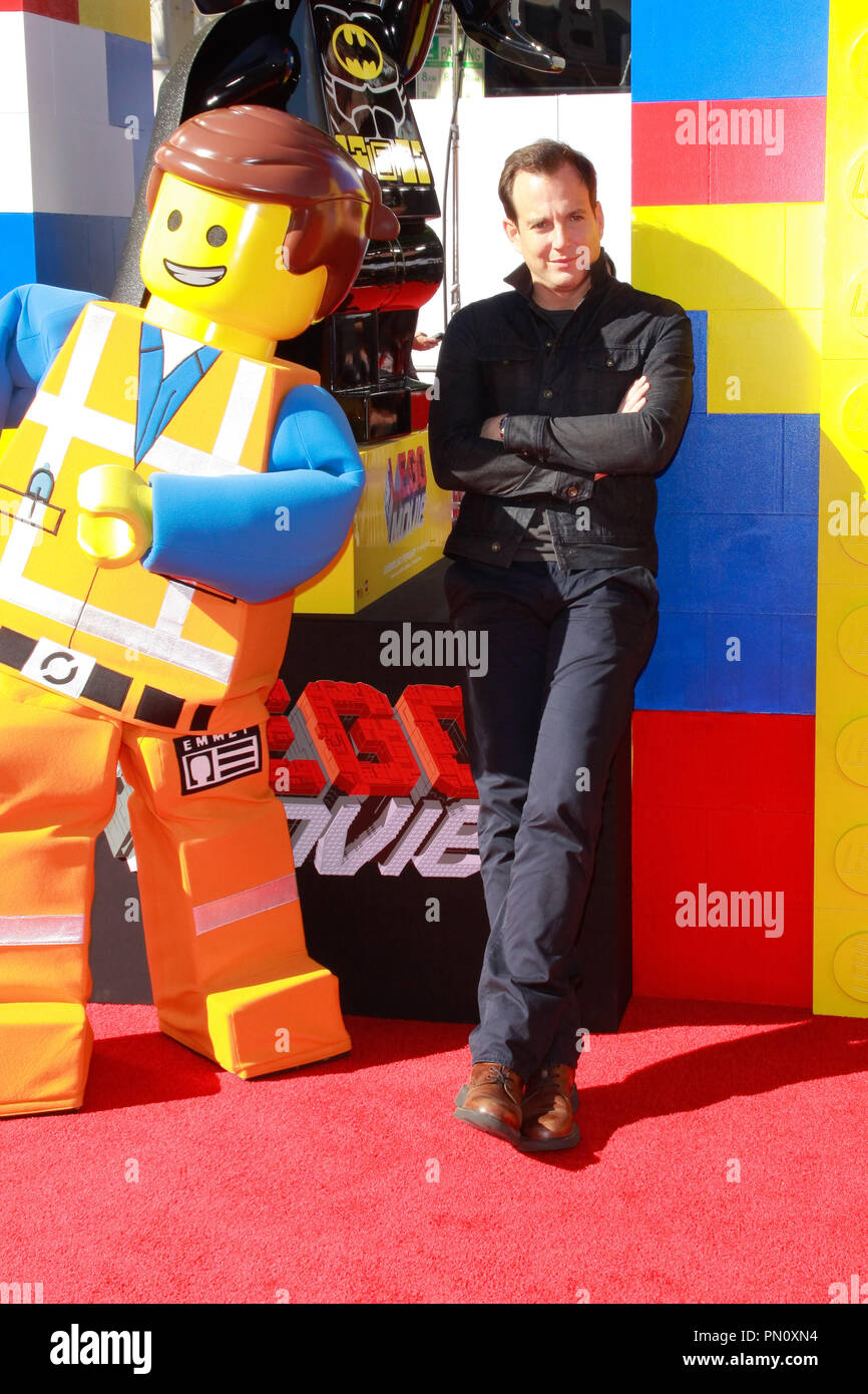 Will Arnett im Warner Bros. Bilder Premiere von "Die Lego Film'. Ankunft im Regency Dorf Theater in Westwood, CA, 1. Februar 2014 statt. Foto von Joe Martinez/PictureLux Stockfoto