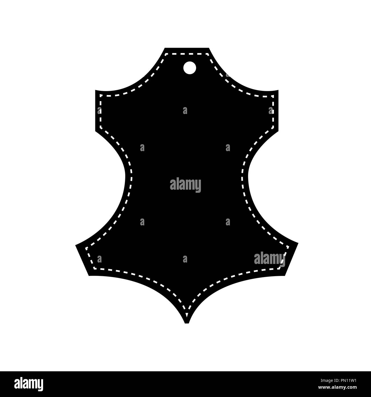 Naturleder icom. Vector Illustration, Schwarz und Weiß. Gewebe anmelden Stock Vektor